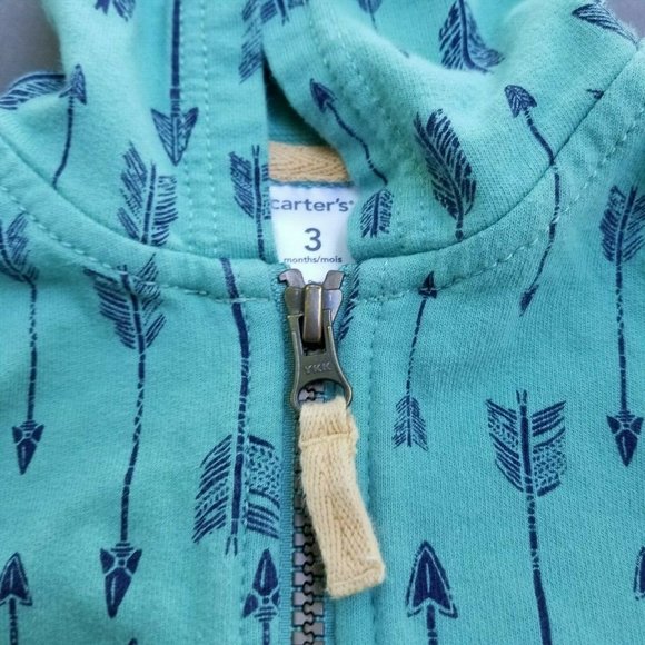 Carter's Baby Boy 3 Piece Hoodie Shirt Shorts 3 Months - Picture 6 of 7